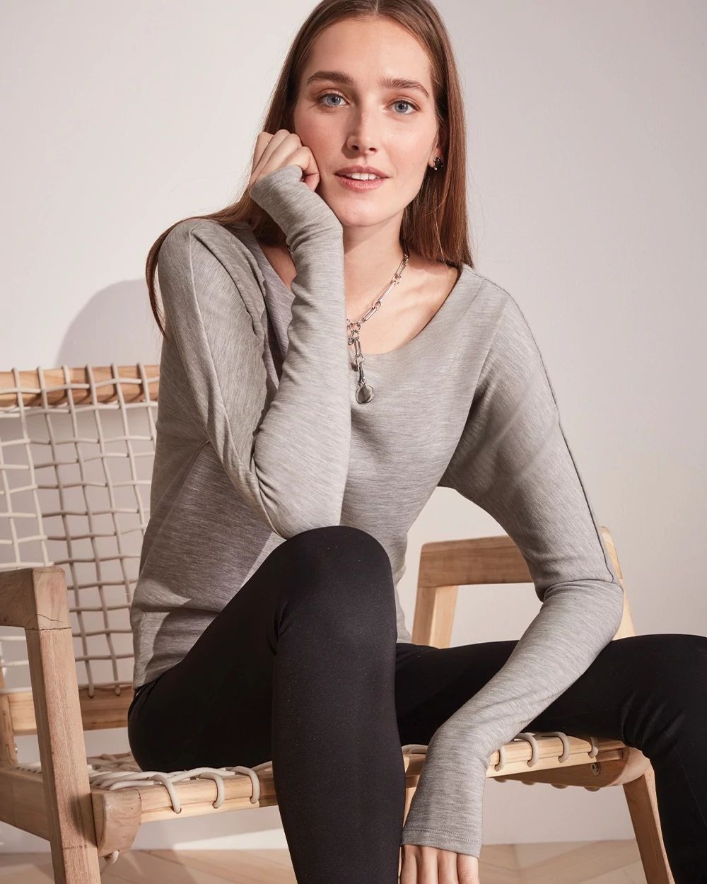 WHBM WKND Banded Pullover