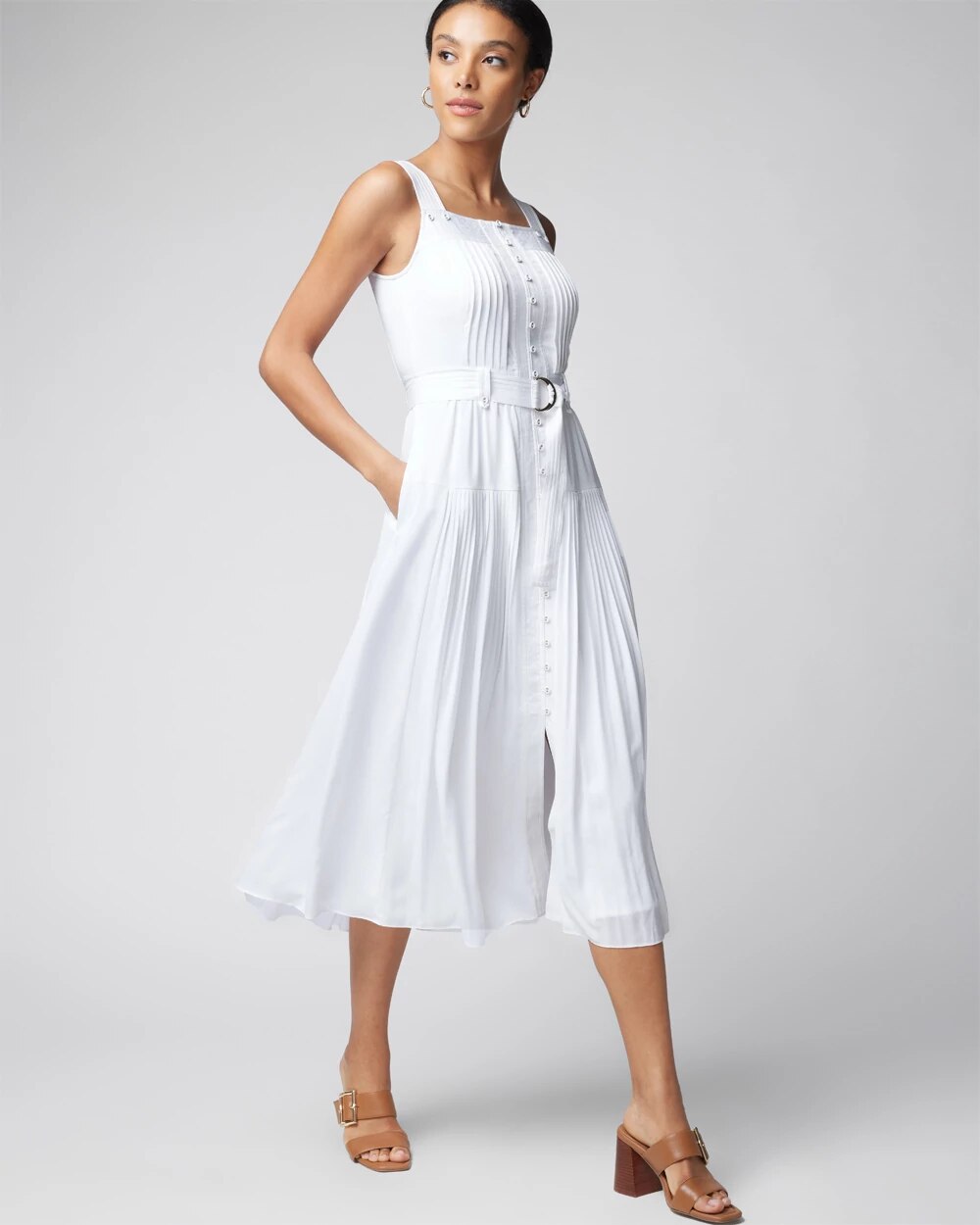 Pleated Utility Dress