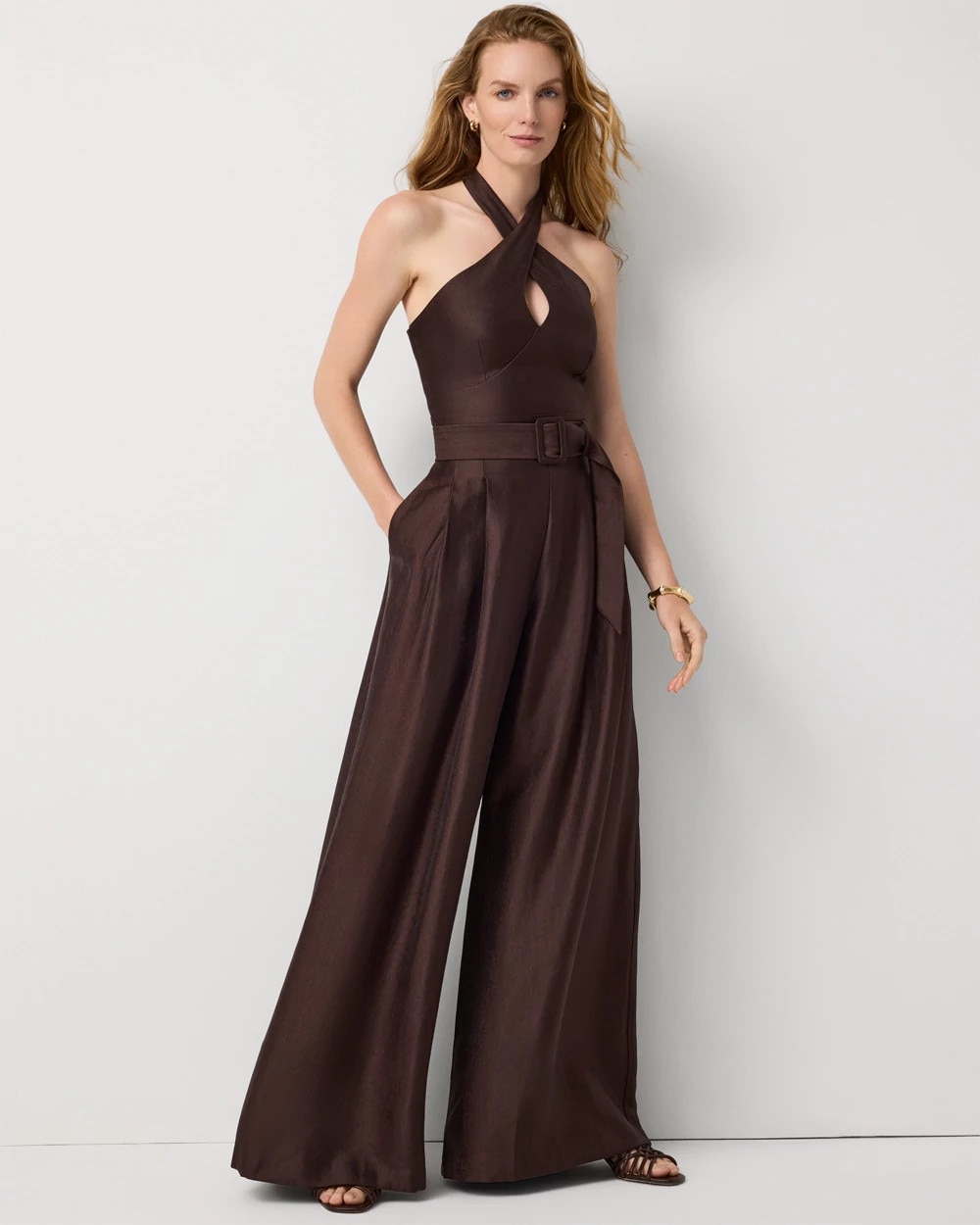 Belted Halter Jumpsuit