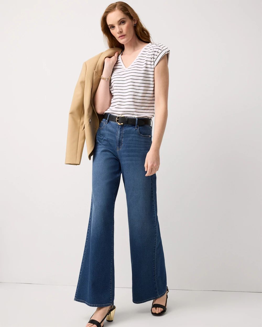 V-Neck Tee with Epaulets