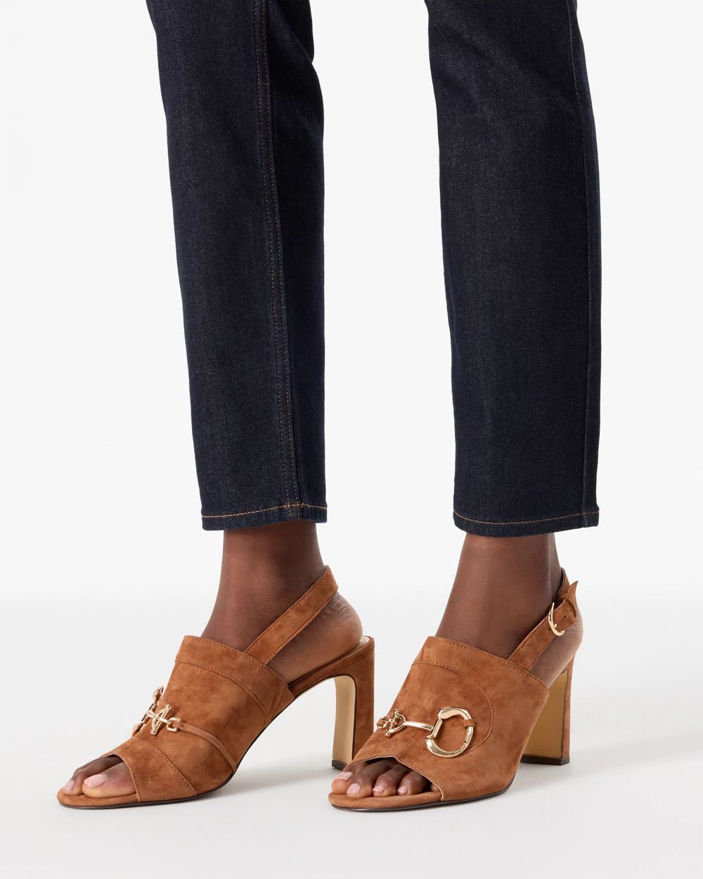 Suede Heeled Sandal