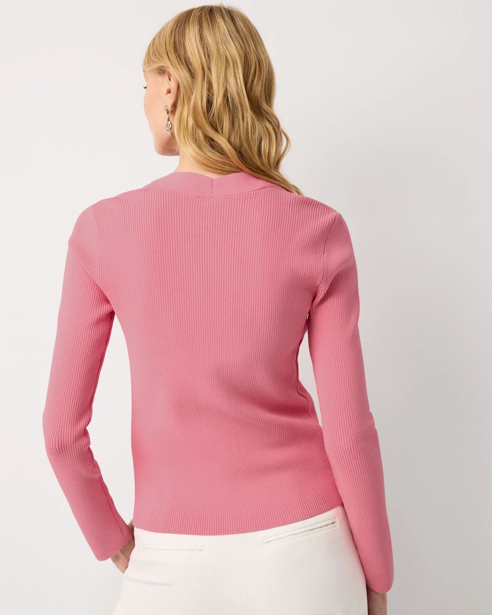 Crisscross Button Front Cardigan click to view larger image.