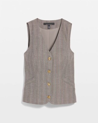 Petite Plaid Vest
