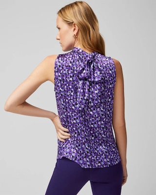 Sleeveless Tie-Back Shell Top