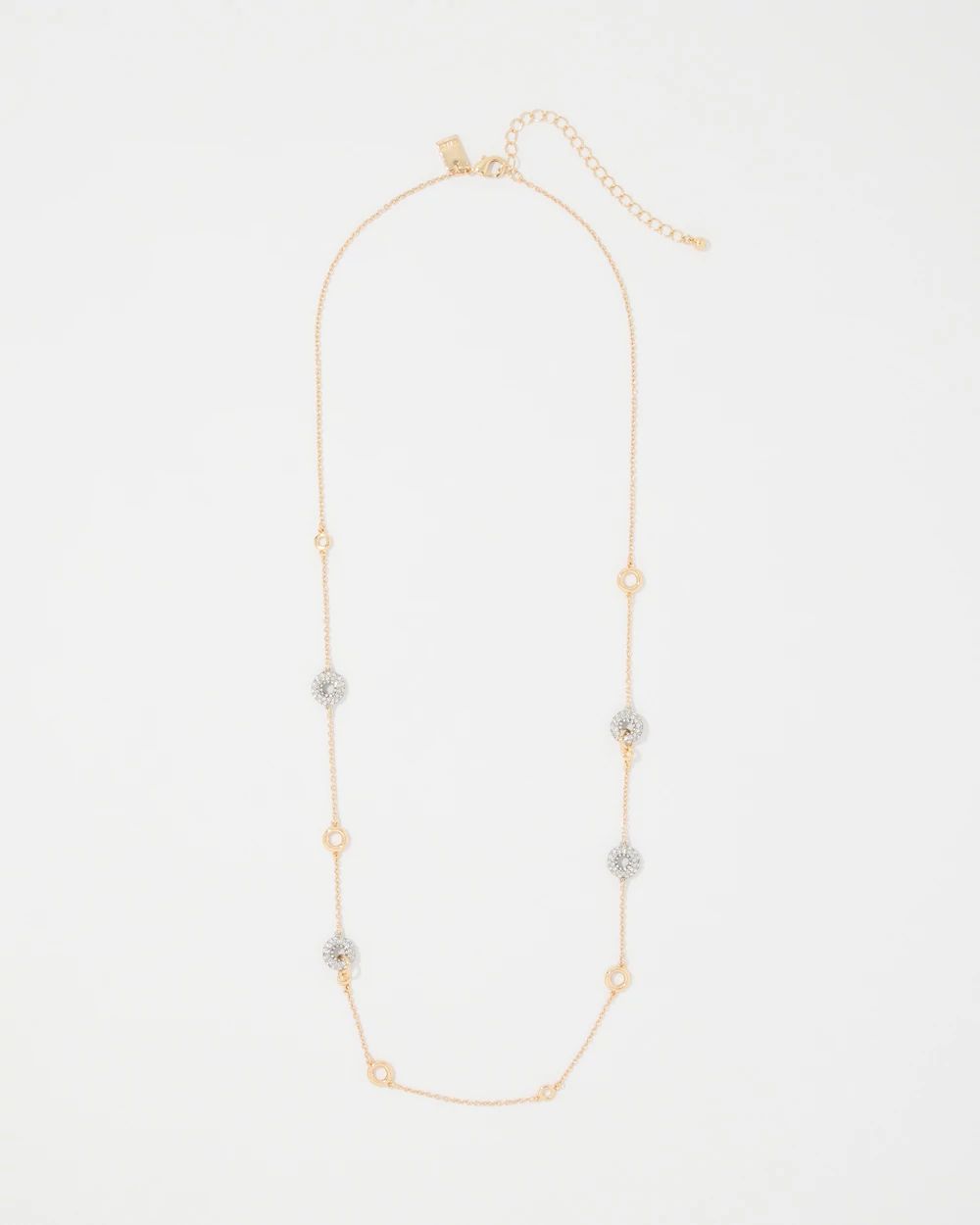 Pavé Rings Single Strand Necklace click to view larger image.