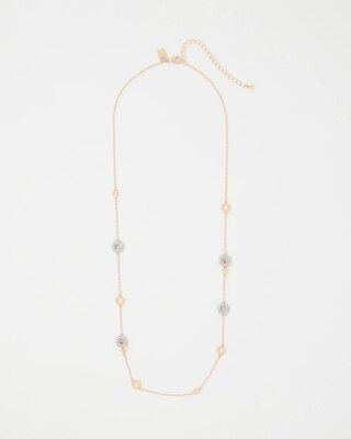 Pavé Rings Single Strand Necklace click to view larger image.