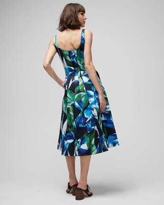 Fit-and-Flare Midi Dress