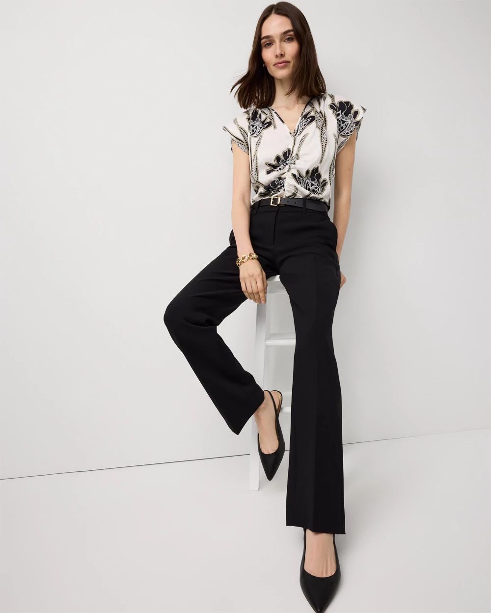 Petite Luxe Stretch High Rise Riley Trouser