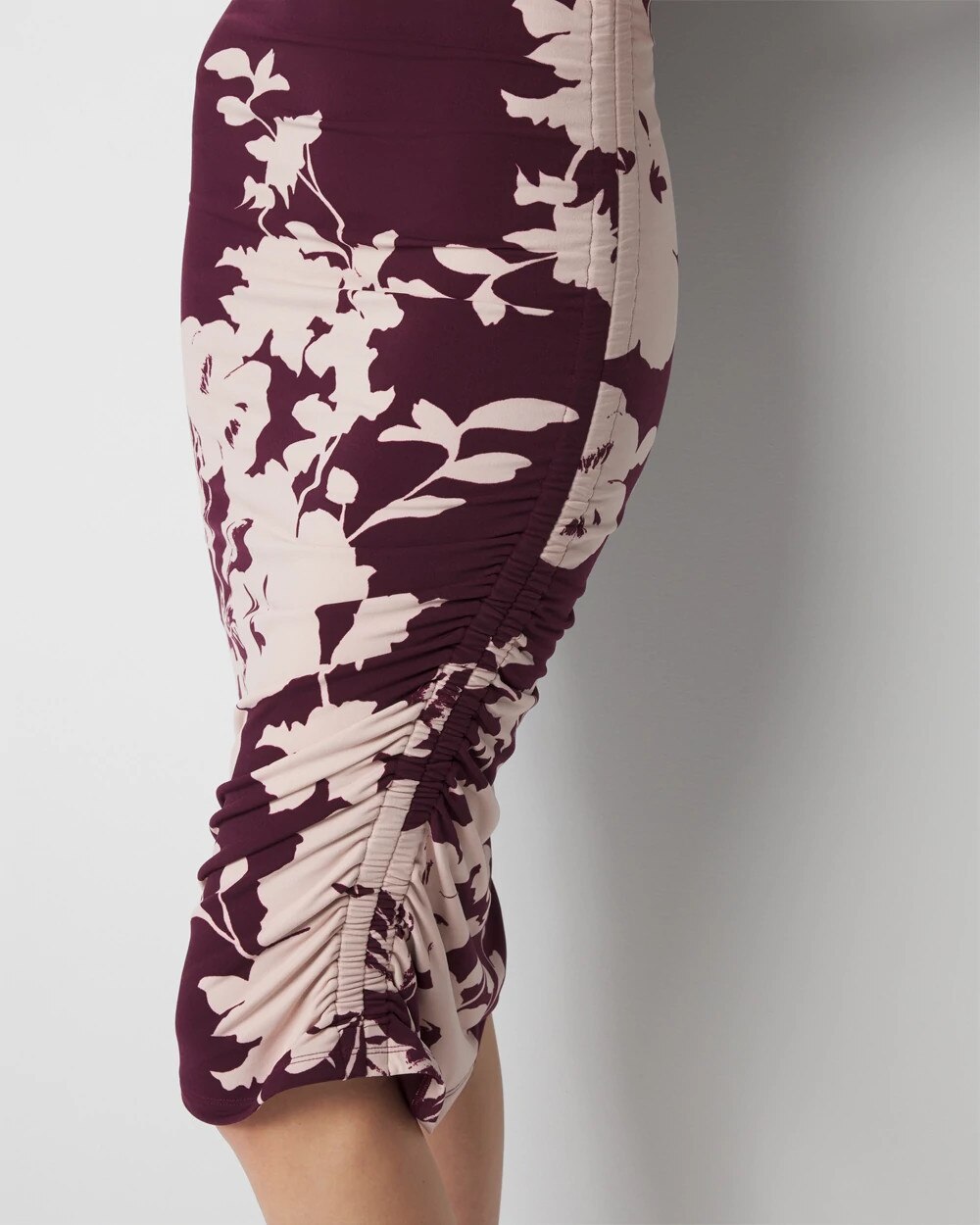 Cap-Sleeve Matte Jersey Ruched Side Dress