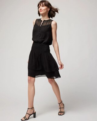 Petite Sleeveless Smocked Dress