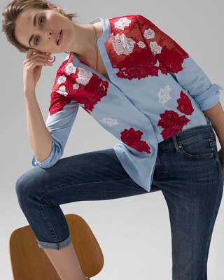 Lace Applique Shirt
