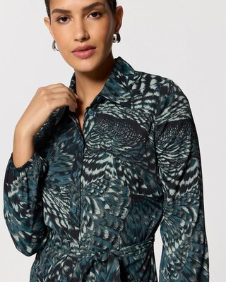 Long Sleeve Maxi Shirt Dress click to view larger image.