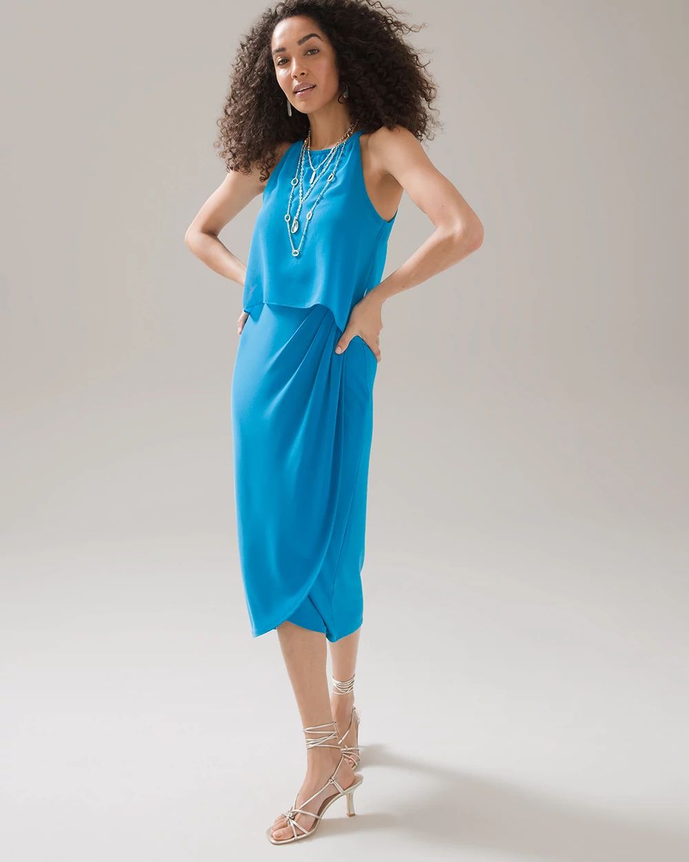 White house black market teal dress on sale