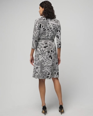 3/4 Sleeve Reversible Wrap Dress click to view larger image.