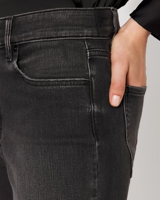 Removable Feather Hem Kick Flare Jean click to view larger image.