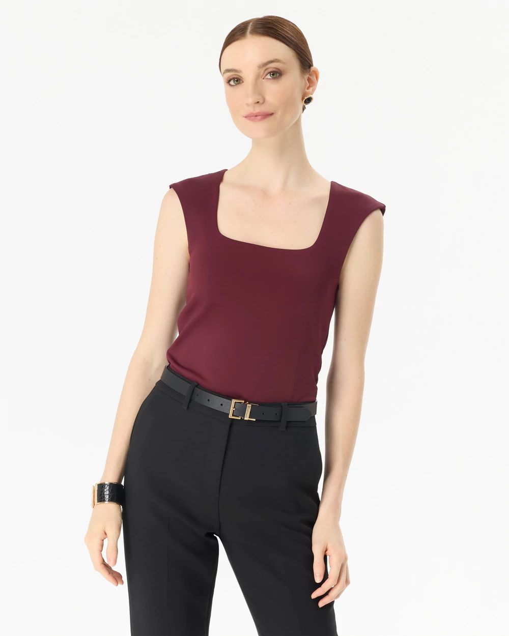WHBM FORME™ All Ways Stretch Square Neck Top