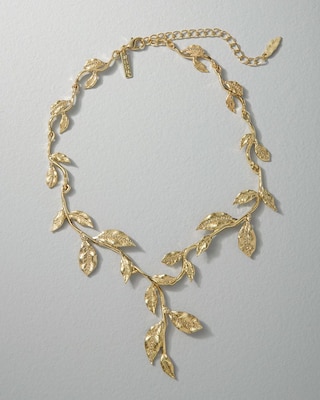 Goldstone OTT Leaf Statement Necklace click to view larger image.