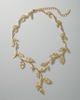 Goldstone OTT Leaf Statement Necklace