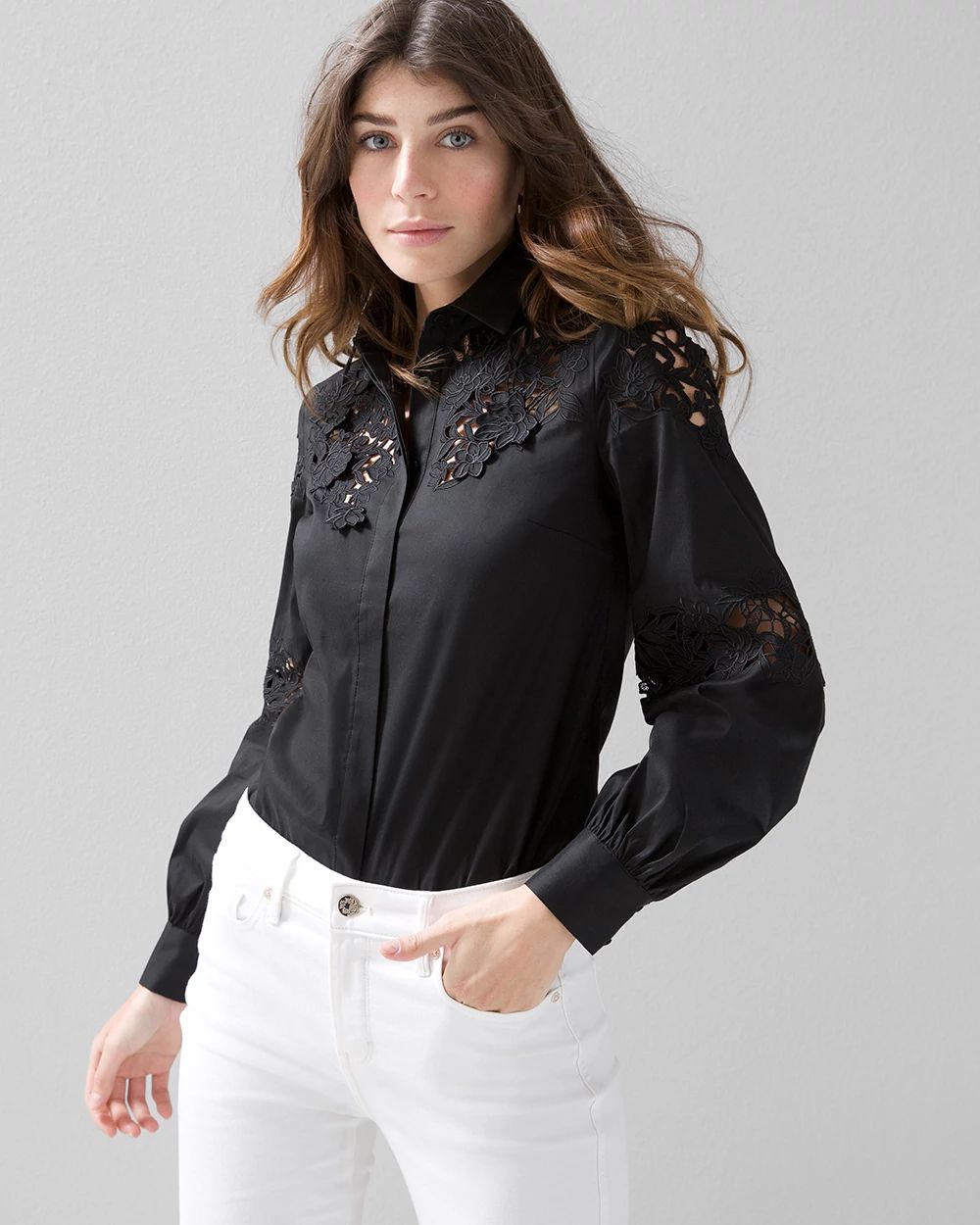 Embroidered Poplin Shirt