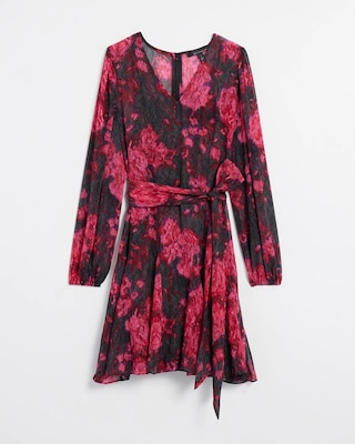 3/4-Sleeve Godet Dress