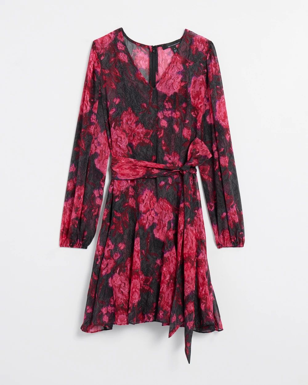 3/4-Sleeve Godet Dress