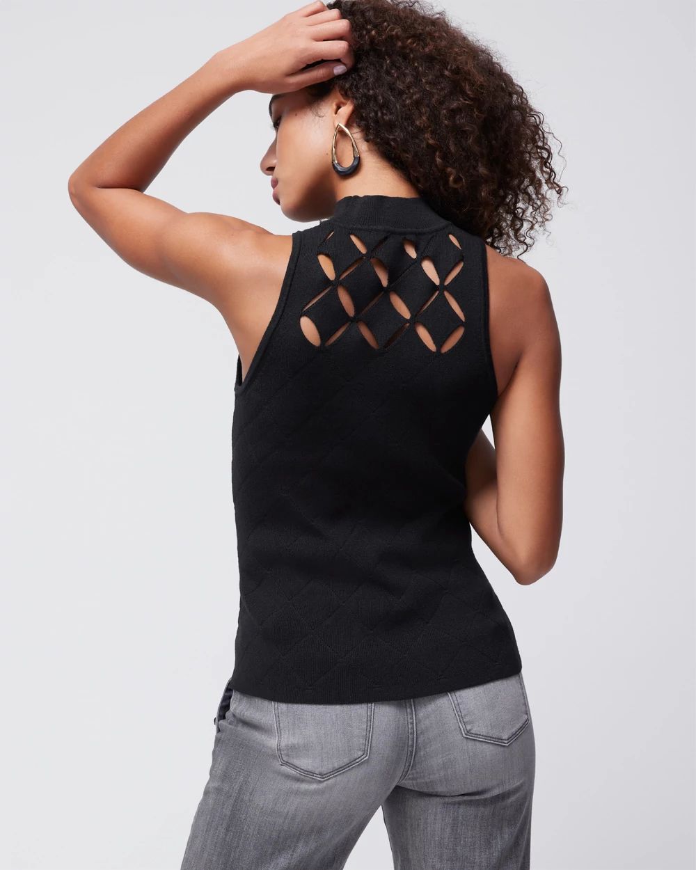 Diamond Cutwork Tank