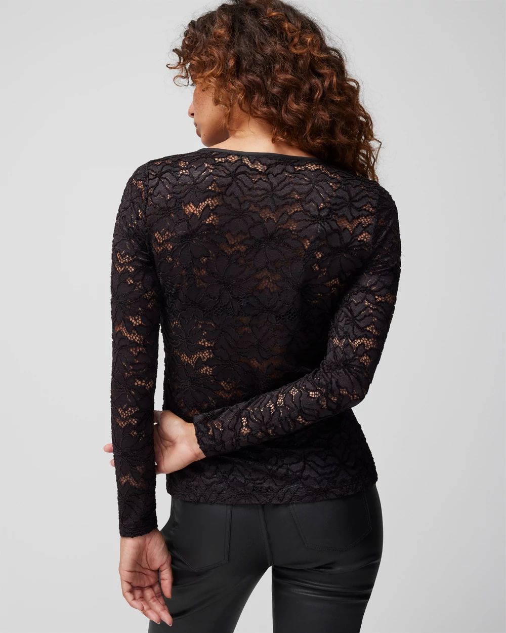 Lace Crew Neck Top