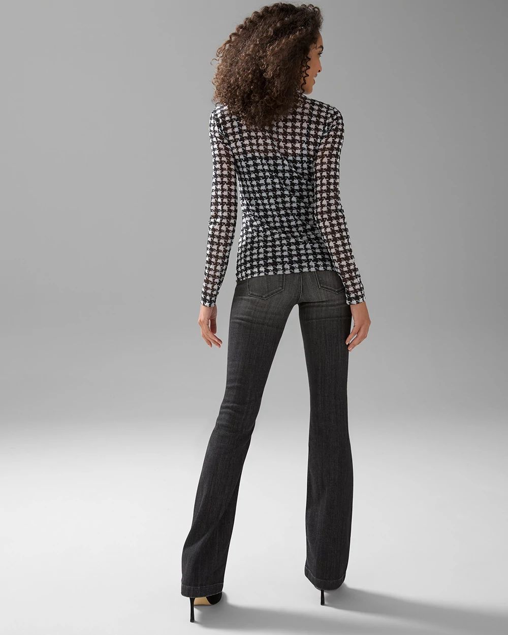 Long Sleeve Mesh Turtleneck