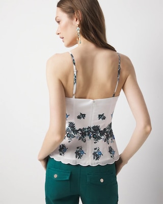 Floral Scalloped Hem Top click to view larger image.