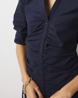 Ruched Shirt Dress click to view larger image.