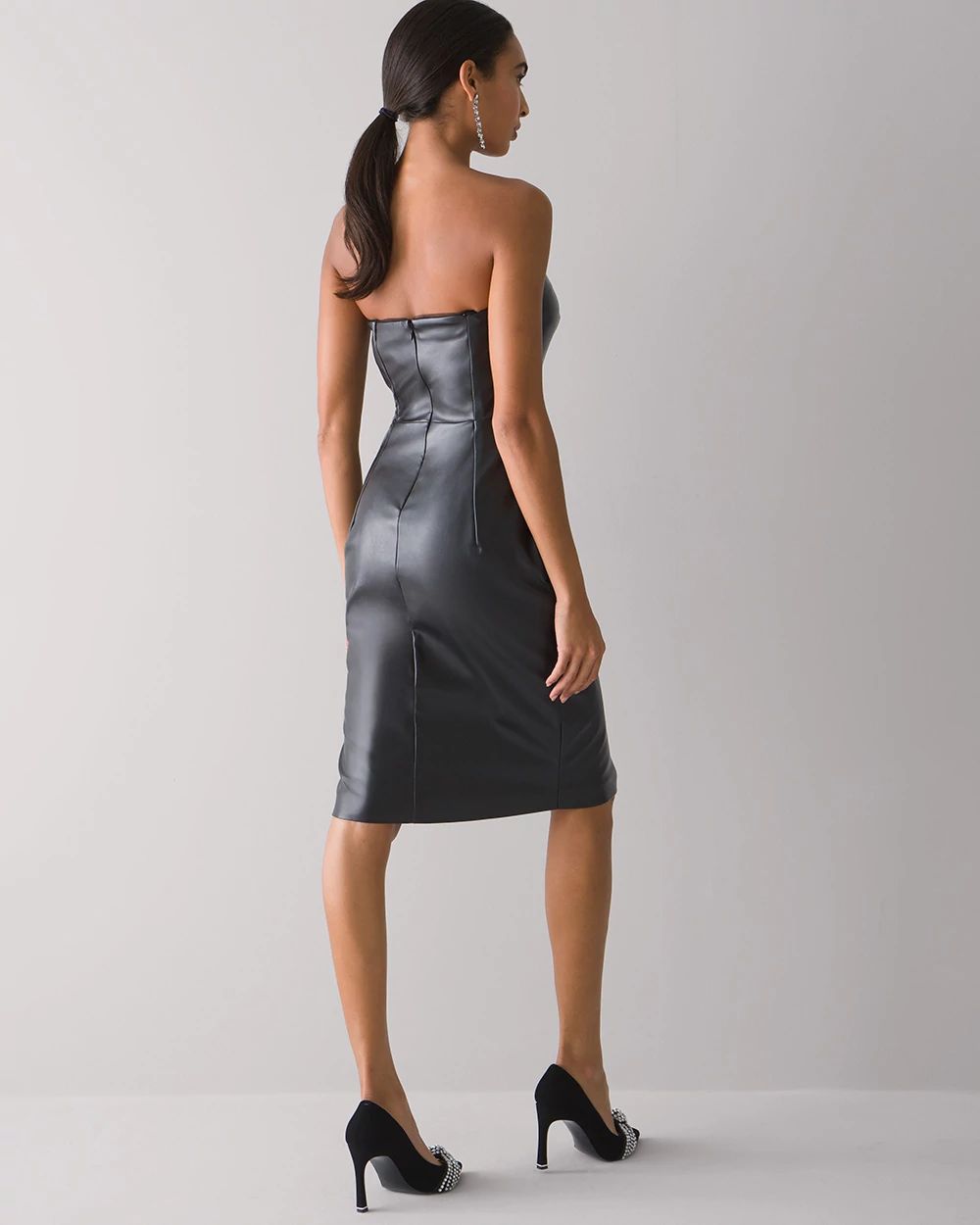 Leather sheath dress discount