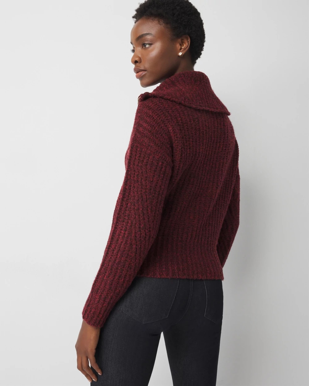 Half-Zip Boucle Sweater - image 4