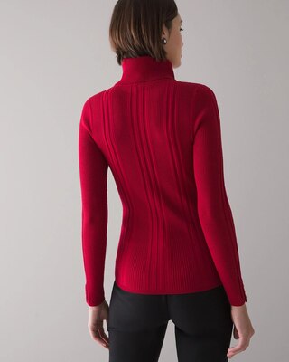 Long Sleeve Transfer Rib Turtleneck