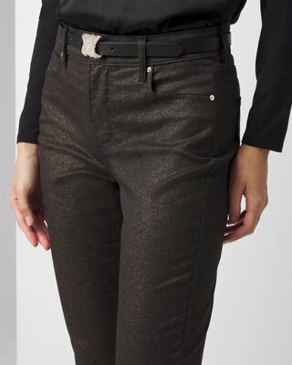 High-Rise Foiled Slim Jeans click to view larger image.