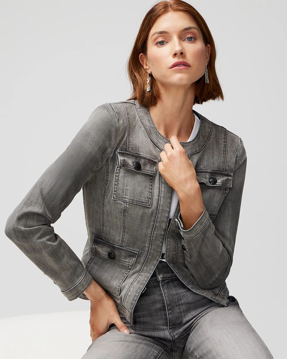 Petite WHBM® Stylist Denim Jacket