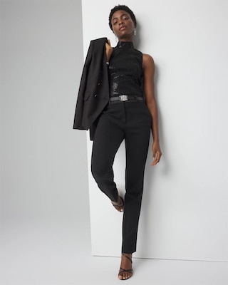 High-Rise Straight Tuxedo Luxe Stretch Pant click to view larger image.
