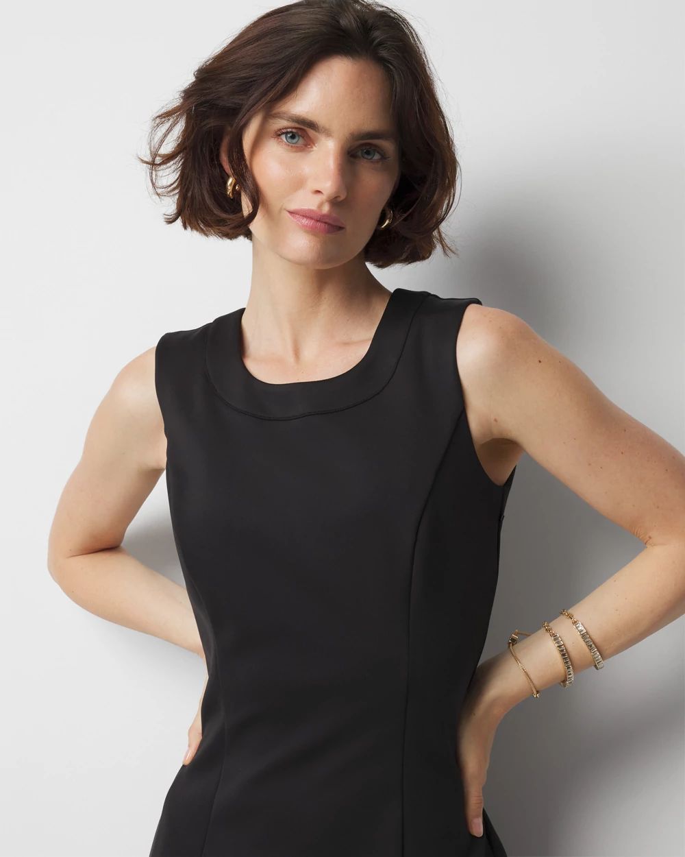 Sleeveless Scuba Midi Dress