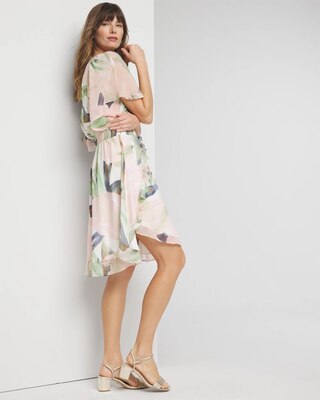 Short Sleeve Smocked Flutter Dress