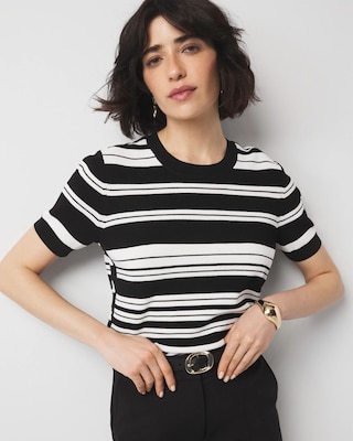 Lace Up Side Sweater Tee click to view larger image.