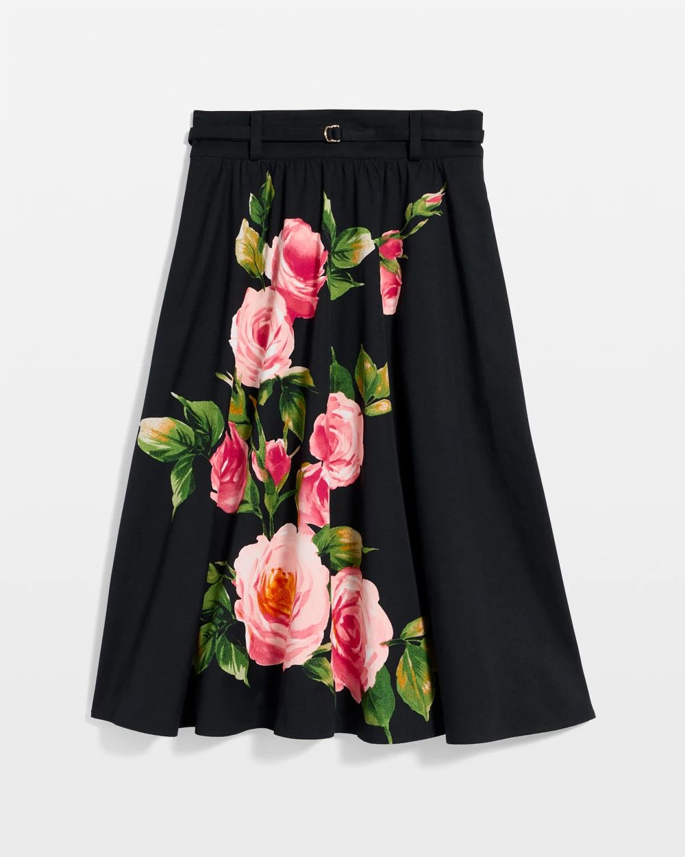 Petite A-line Midi Skirt