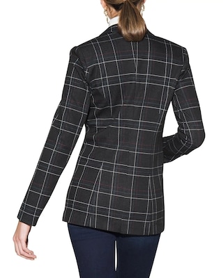 Outlet WHBM Knit Plaid Blazer click to view larger image.