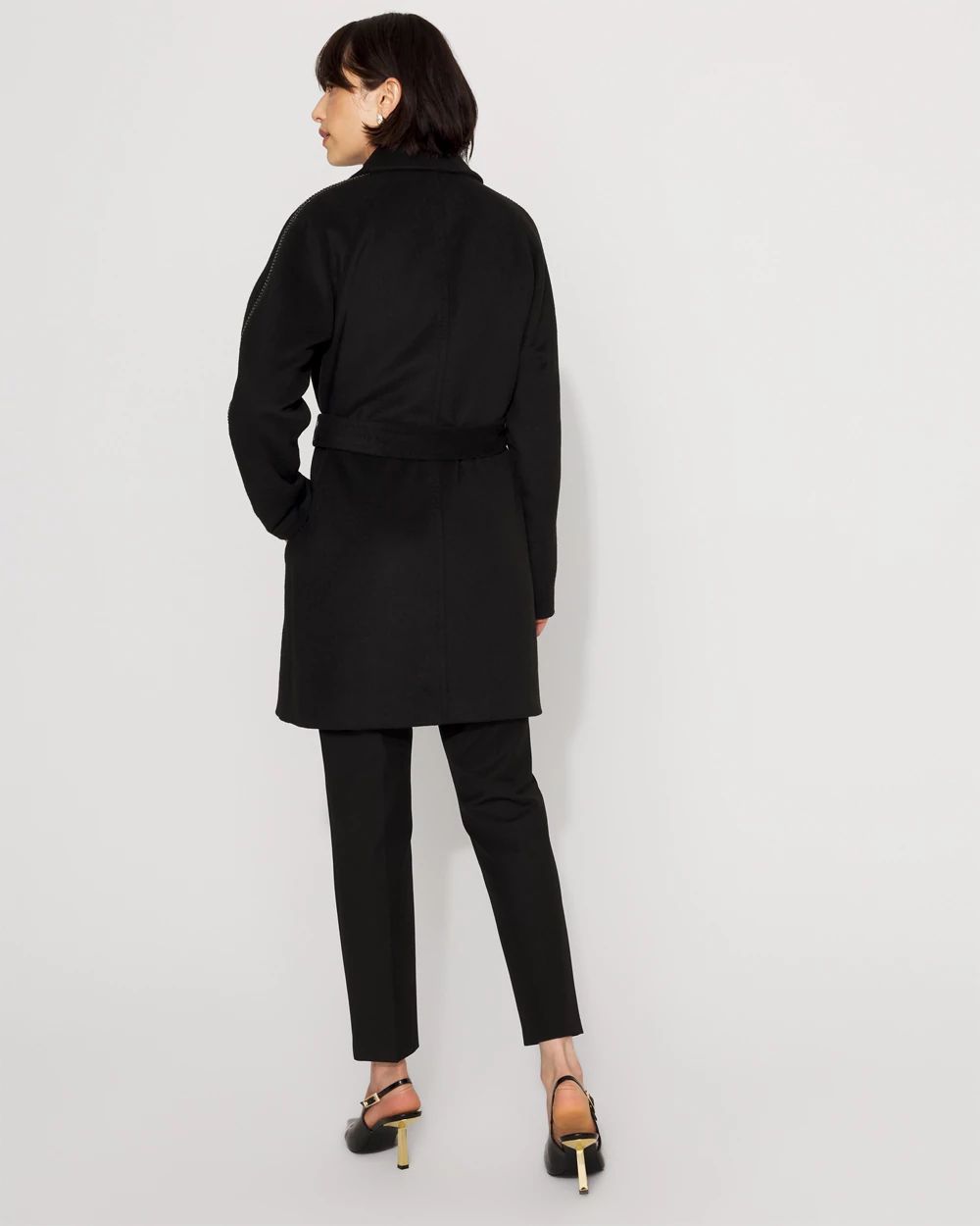 Embellished Wool-Blend Coat