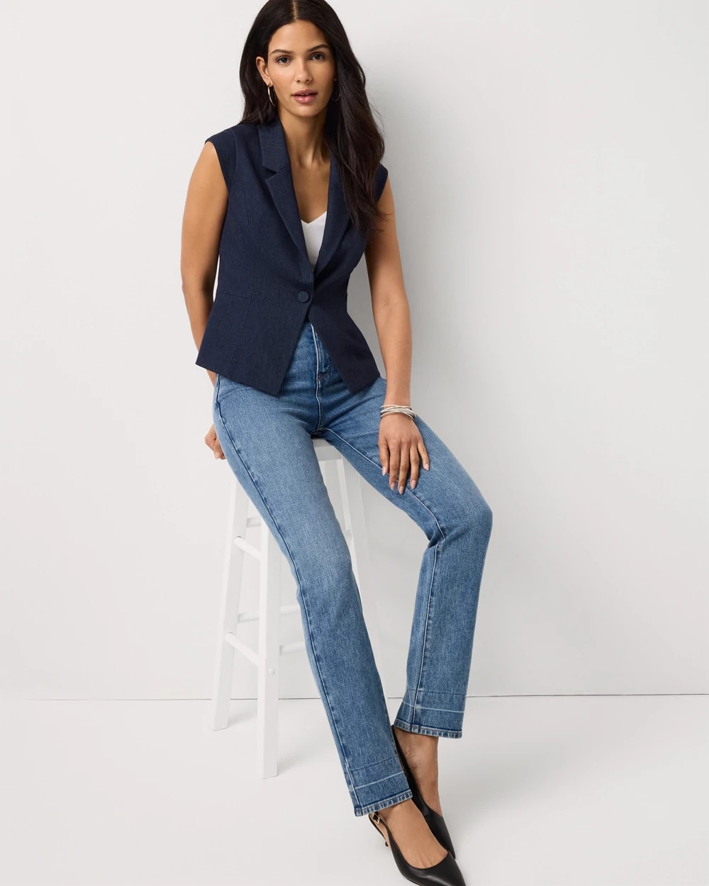Denim-Look Vest - image 2