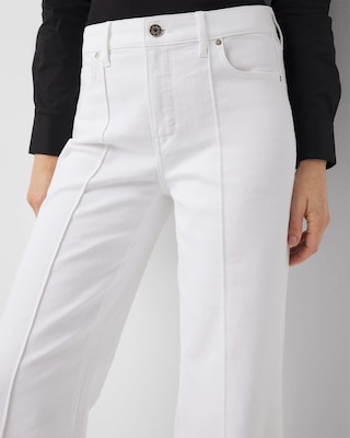 High-Rise Wide Leg Cropped Jeans click to view larger image.
