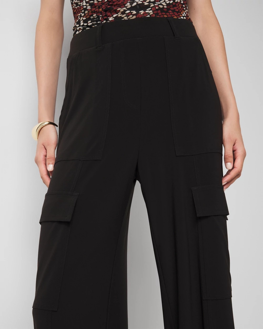 Utility Wide-Leg Jersey-Knit Pant
