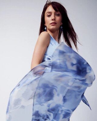 Surplice Midi Dress