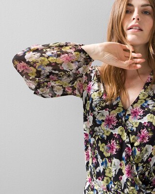 Matte Jersey Surplice Blouse