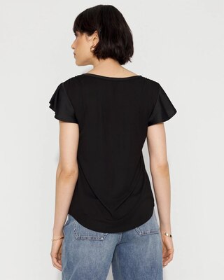 Satin-Front Glamgetter Tee