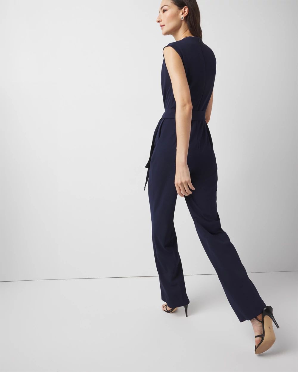 Wide Leg Belted Jumpsuit