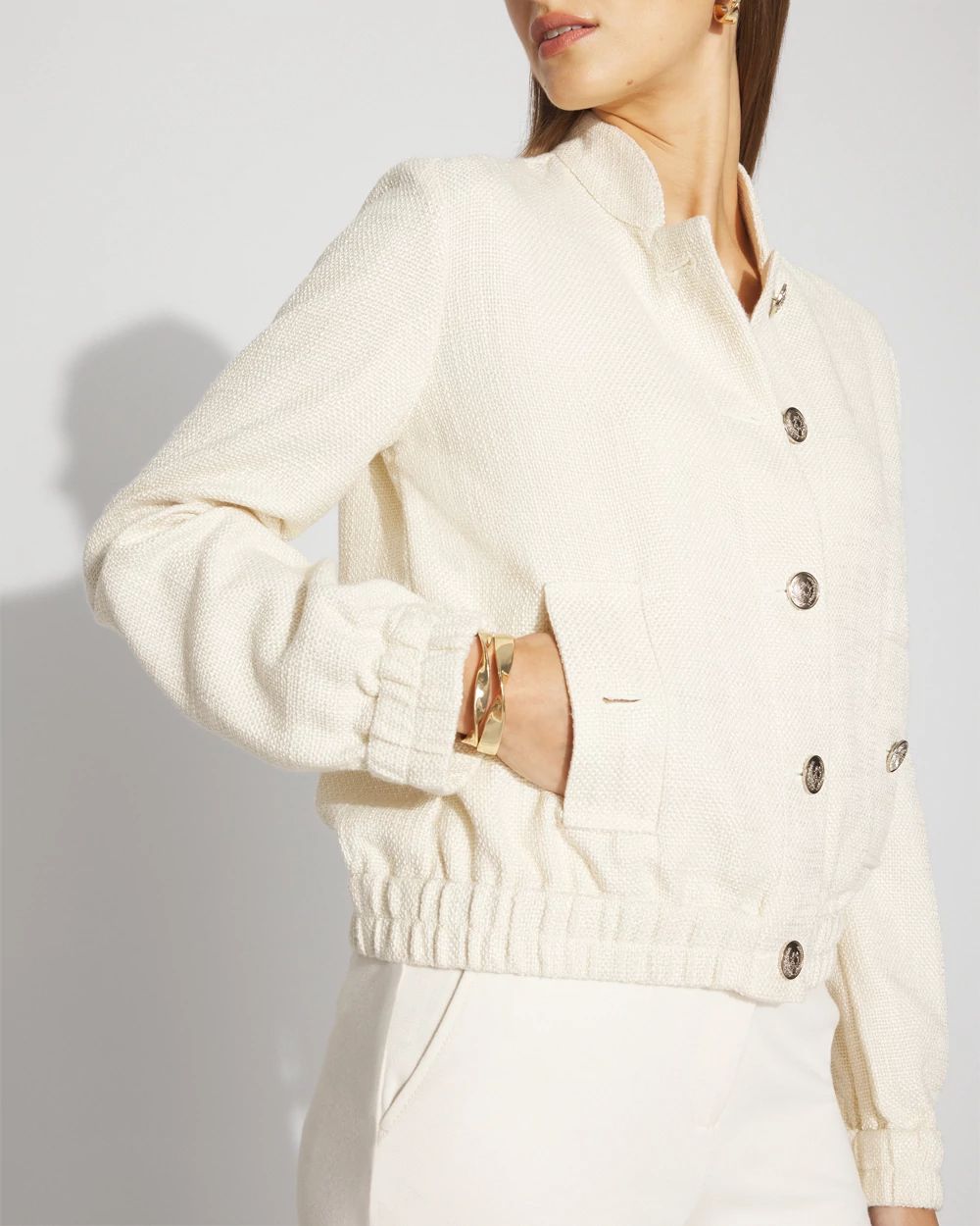 Tweed Bomber Jacket